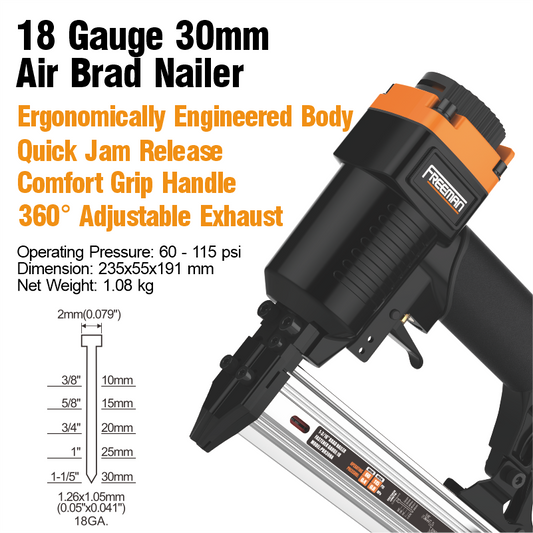 AF30 18 Gauge 30MM Air Brad Nailer