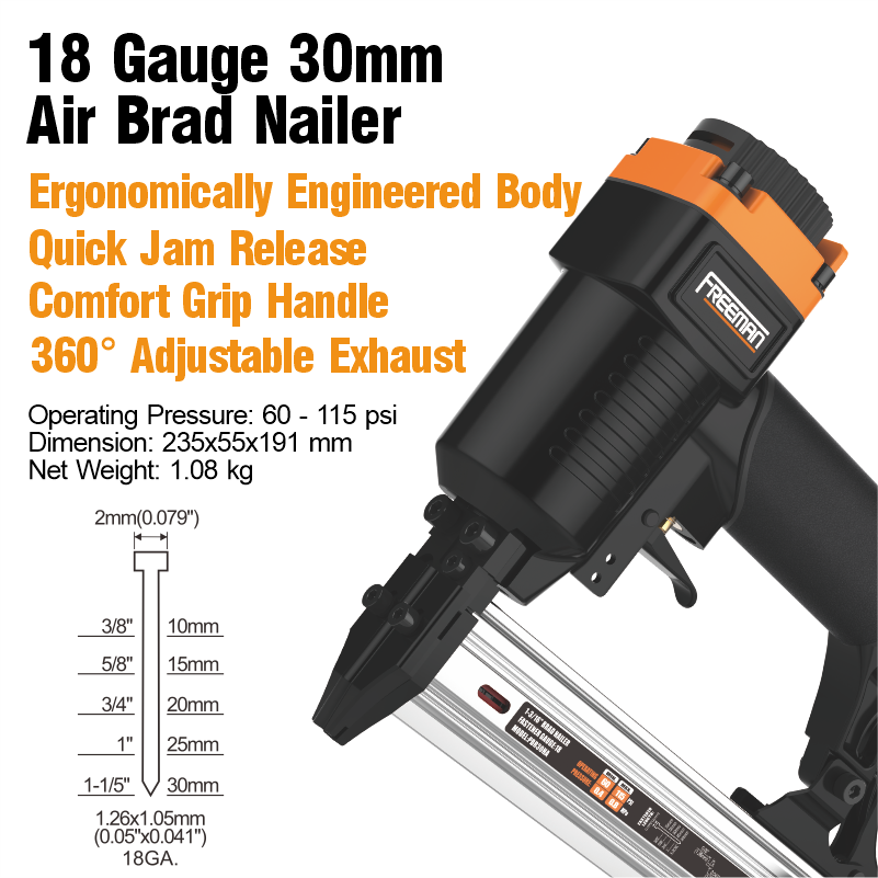 AF30 18 Gauge 30MM Air Brad Nailer