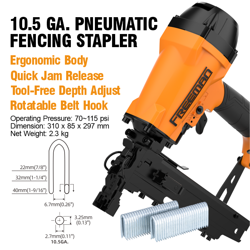 FM315 10.5 Gauge Pneumatic Fencing Stapler