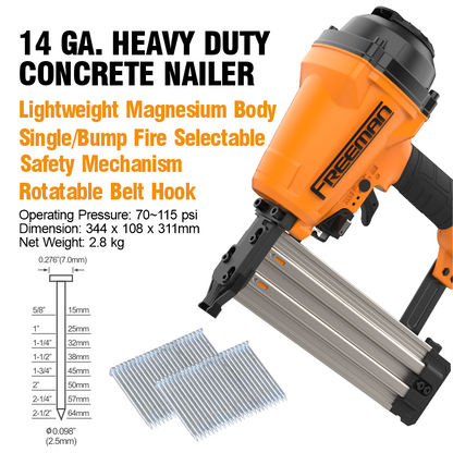 FMST64 14 Gauge 64mm Pneumatic Concrete T Nailer