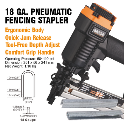FS18G 18 Gauge Pneumatic Fencing Stapler