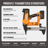LA65 5th Generation 20V Electric Battery Powered Smart Cordless Concrete Nail Gun With LCD screen And Blue Tooth