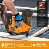LD2190 21 Degree Full Round Head Brushless Cordless Framing Nailer