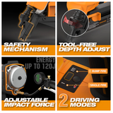 LD2190 21 Degree Full Round Head Brushless Cordless Framing Nailer
