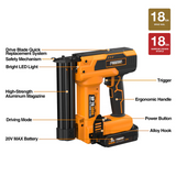 LD329032 2-In-1 18 Gauge 32MM Cordless Brad Nailer And 90 Series Stapler