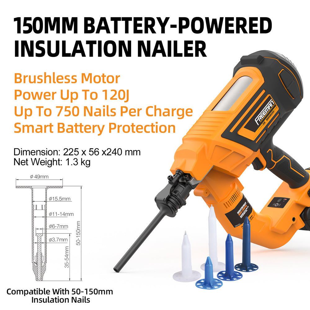 LDBW150 150mm Brushless Cordless Insulation Nailer