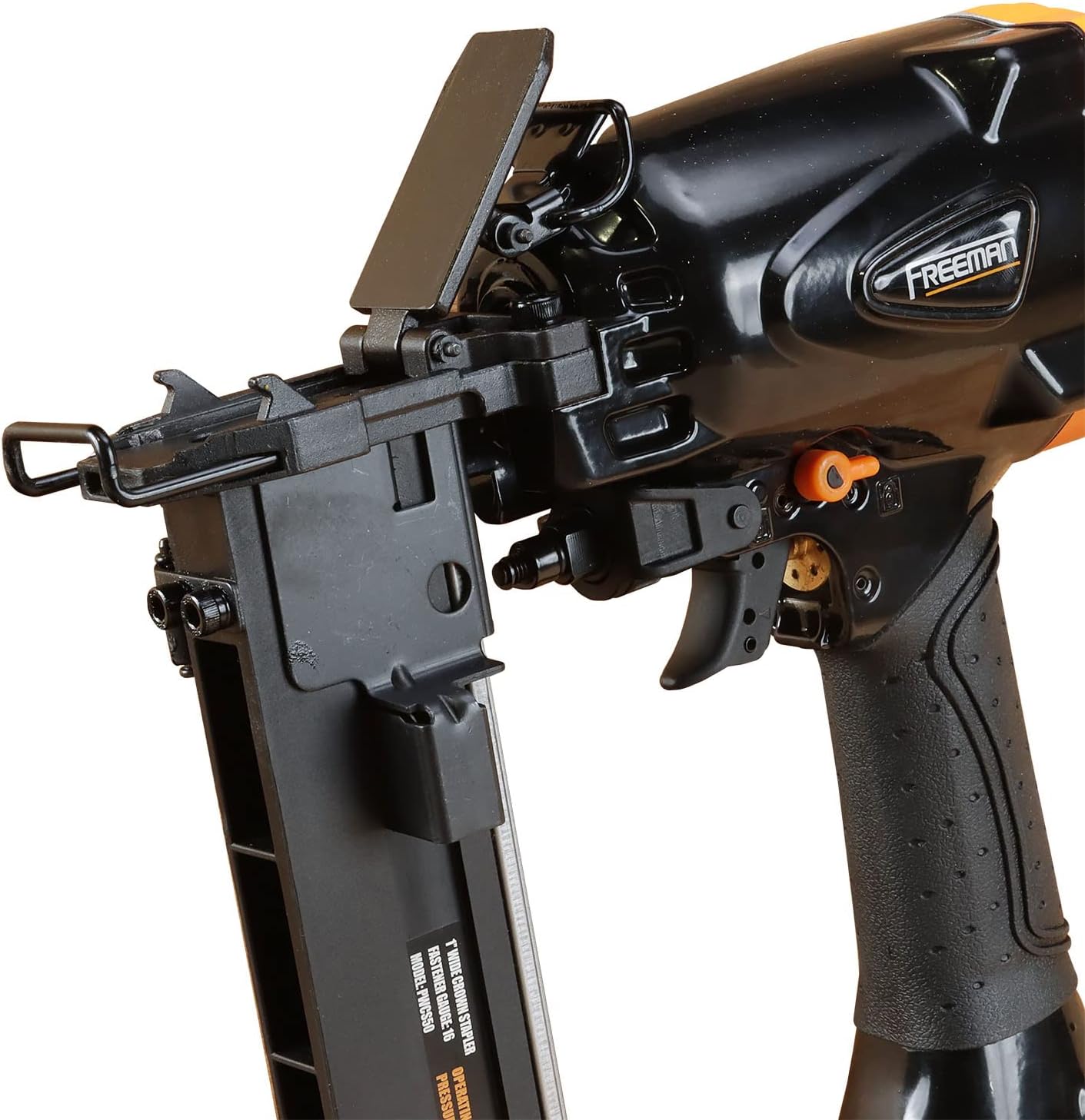 WC200 Pneumatic 16 Gauge 1 Inch Wide Crown Stapler (Senco P Style)