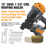 RN45 Coil Roofing Nailer