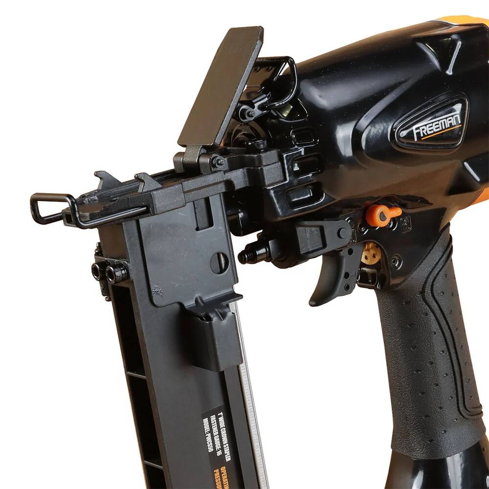 WC200 Pneumatic 16 Gauge 1 Inch Wide Crown Stapler for for Freeman, DeWalt, or Bostitch 16S2 Series Staples