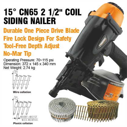 XRKC65 2-1/2 Inch Pneumatic Siding Nailer
